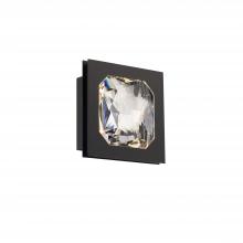  BFM75210-BK - Enchante 10in LED 3000K/3500K/4000K 120V-277V Flush Mount in Black with Clear Optic Crystal